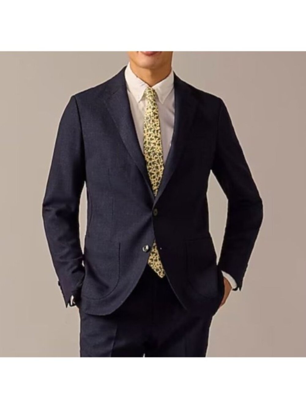 NWT J.Crew Mens 42R Ludlow Slim-Fit Suit Jacket Thin Lightweight Navy Mini Check